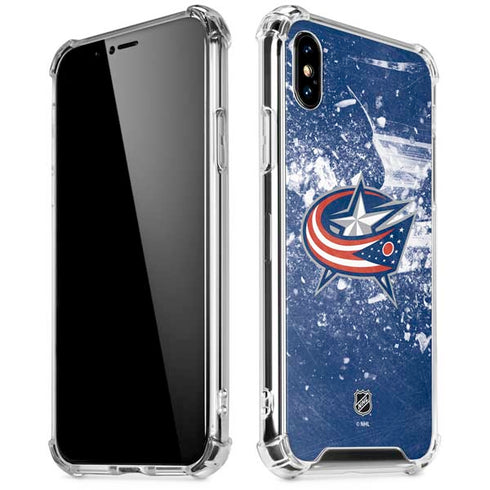 NHL Columbus Blue Jackets Frozen iPhone XS Max Clear Case